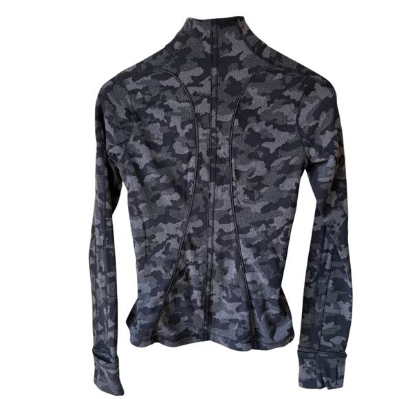 Lululemon Black Camouflage Quarter-Zip up Long Sleeve Pullover Size 4 - Picture 2 of 4